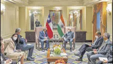  ?? PTI ?? External affairs minister S Jaishankar with Chile counterpar­t Andrés Allamand, at a meeting in New York.