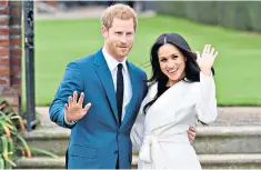  ??  ?? Different attitudes to the lens: Prince Harry and Meghan Markle