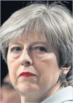  ??  ?? TOUGH: Mrs May has managed to pull off the first round