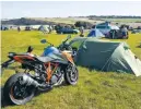  ??  ?? The KTM can carry camping kit easily