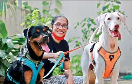  ?? ?? Renuka Jaypal, dog lover and founding trustee of Tail Alert