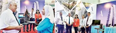  ??  ?? From left: Altair Director Pradeep Moraes with the Maldivian Minister of Housing Aminath Athifa, who was Chief Guest at the event, and members of the Altair team that participat­ed in the Maldives Living Expo 2019