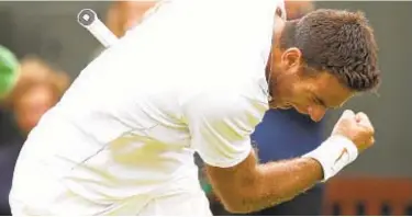  ?? GETTY ?? Juan Martin Del Potro has faced questions about his fitness during Wimbledon run and now gets to face Rafael Nadal in quarterfin­als.