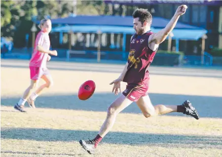  ?? Picture: RICHARD GOSLING ?? Palm Beach-Currumbin Lions star Jesse Derrick’s QAFL season is in limbo as an appeal looms over his ban.