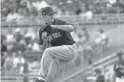  ??  ?? Yankees starting pitcher Nick Tropeano throws against the Blue Jays during a spring training game Tuesday in Dunedin, Fla.