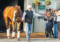  ?? GARRY JONES/THE ASSOCIATED PRESS ?? Trainer Bob Baffert says Justify is not showing any ill effects and figures to be good to for the Preakness after suffering a bruised heel during his win at the Kentucky Derby.