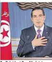  ??  ?? Ex-Präsident Ben Alis letzter Auftritt am 13. Jänner 2011