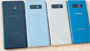  ??  ?? Samsung states that the new Galaxy Note8 battery has undergone Samsung’s eight-point battery safety check, the most rigorous in the industry.