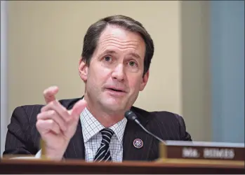  ?? Al Drago / Associated Press ?? Rep. Jim Himes, D-Conn., speaks during a House Intelligen­ce Committee hearing on Capitol Hill in Washington on Thursday.