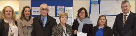  ??  ?? Cathaoirle­ach of Wicklow County Council Irene Winters with Jennifer Page, John Coogan, Sheila O’Toole and Julia Glass of Grangecon Tidy Towns with Councillor Avril Cronin and CEO of Wicklow County Council Frank Curran at the Wicklow County Council Tidy Towns.