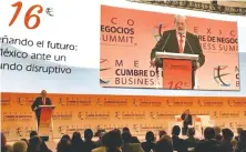  ??  ?? Carlos Slim reiteró en la inauguraci­ón de México Cumbre de Negocios que el costo de construir el aeropuerto en Texcoco puede reducirse hasta en 10%.