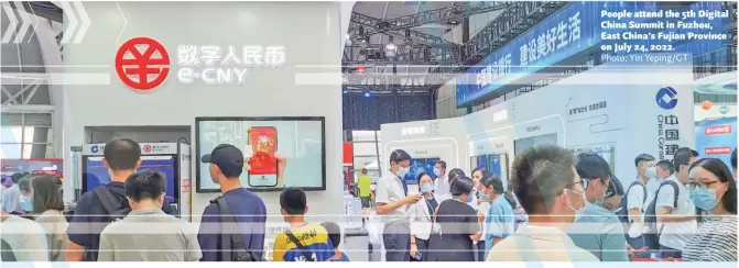  ?? Photo: Yin Yeping/ GT ?? People attend the 5th Digital China Summit in Fuzhou, East China’s Fujian Province on July 24, 2022.