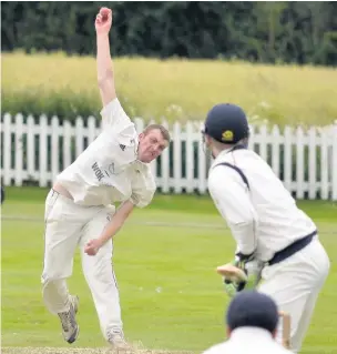  ??  ?? Jimmy Ecclestone claimed a superb 6-54 to help lead Alvanley to a five wickets win over Congleton on Saturday.