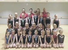  ??  ?? Westgate club gymnasts who took part in the Uckfield competitio­n