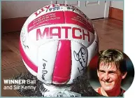  ??  ?? WINNER Ball and Sir Kenny