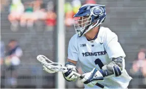  ?? MINGO NESMITH/ICON SPORTSWIRE VIA AP ?? Penn State lacrosse player Grant Ament is a Tewaaraton Award finalist who has 27 goals and 91 assists for the season.
