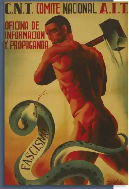 ??  ?? Snake harmer
An anti-fascist poster from an anarchosyn­dicalist trade union in Spain, c1936–39. The militia with which Orwell fought in the Spanish Civil War was branded ‘fascist’ and targeted by Stalinist forces