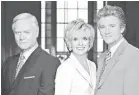  ?? CBS ?? Larry Hagman, Linda Gray and Patrick Duffy returned in 1998 in a TV movie, “Dallas: War of the Ewings.”