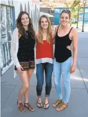  ?? COURTESY OFJON SAMUELSON ?? Eldest Samuelson sibling Bonnie, left, and her sisters Karlie and Katie Lou learned the game in their backyard from their father. All three went on to play in the NCAA, with Bonnie graduating at Stanford in 2015. Karlie and “Lou” could meet in the...