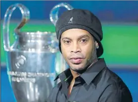  ?? FOTO: GETTY ?? Ronaldinho Gaúcho en un reciente acto de la Champions League