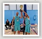  ?? ?? Kings Basketball Club lift the Yorkshire Cup