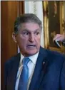  ?? (AP/Alex Brandon) ?? Sen. Joe Manchin raised $1.6 million from donors in the third quarter, including more than $400,000 from the oil and gas industry.