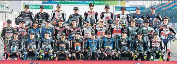  ?? FOTO: EFE ?? La parrilla de Moto2 15 ganadores de Grandes Premios para 66 triunfos totales son los que atesoran este año los fijos de la categoría intermedia