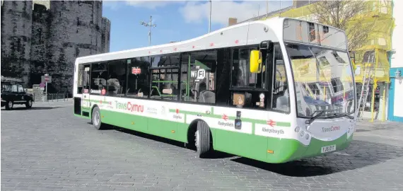  ??  ?? ● A scheme which offers free travel for everyone at weekends on the TrawsCymru bus network has been launched. Two services are available in Gwynedd, connecting both north and south and the east and west. Since it began at the beginning of July, it has...