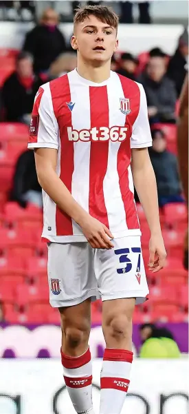  ?? ?? ONE TO WATCH: Emre Tezgel has recently committed his future to Stoke City after making his first-team bow last season.