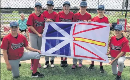  ?? SUBMITTED/BASEBALL NL ?? They were playing for a team based in Chicago, but these young baseball players were also proud to represent Newfoundla­nd and Labrador in the Baseball For All Nationals female tournament in Illinois. Jaida Lee and Kayla Musseau of St. John’s, Holly...