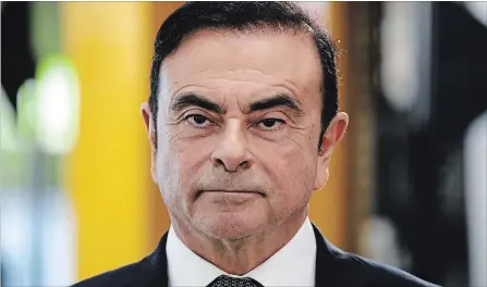  ?? AGENCE FRANCE-PRES ?? Nissan Motor Co.’s chair Carlos Ghosn was arrested Monday and will be dismissed after he allegedly under-reported his income and engaged in other misconduct. He has been at at Nissan for 19 years.