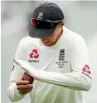 ??  ?? England’s Joe Root may not be allowed to use spit to shine the ball when cricket resumes after the coronaviru­s crisis.