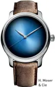  ??  ?? H. Moser & Cie Endeavour Centre Seconds Concept Funky Blue