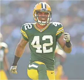  ?? DAN POWERS/P-G MEDIA/@POWRPICS ?? Green Bay Packers safety Morgan Burnett became free to sign with any team Wednesday.