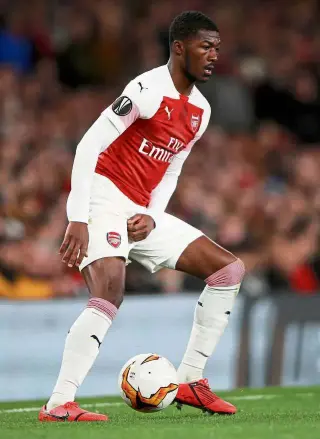  ??  ?? Blessed: Arsenal’s Ainsley Maitland-Niles is thankful that manager Unai Emery has nurtured his talent so far and is one who appreciate­s the good work done by his players. — Reuters