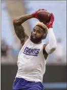  ?? AP photo ?? Odell Beckham Jr. and the New York Giants host the Philadelph­ia Eagles today.