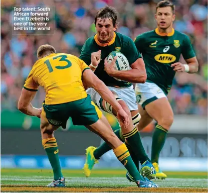  ??  ?? Top talent: South African forward Eben Etzebeth is one of the very best in the world