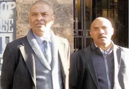  ?? PICTURE: RUSANA PHILANDER ?? BACK ON THE BEAT: Major-generals Jeremy Vearey, left, and Peter Jacobs won their case in the Western Cape Labour Court.