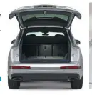  ??  ?? Boot is longer than the Discovery Sport’s and the third-row seats will take larger adults more easily. With air suspension
tted, the Q7’s rear end squats for easier access
Boot 295-770-1955 litres Suitcases 10