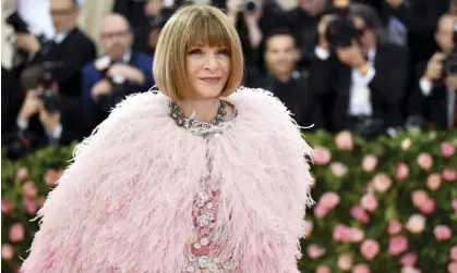  ?? ?? Wintour, the editor-in-chief of US Vogue, is ‘more likely to tell you you’re wrong than right’. Photograph: Charles Sykes/Invision/AP