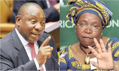  ?? PICTURES: DAVID RITCHIE, JACOLINE PRINSLOO ?? CONTENDERS: ANC leaders in KZN want openness on the leadership succession race which is currently centred on Cyril Ramaphosa and Nkosazana Dlamini Zuma.