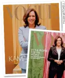  ?? / P LF LA E/ H CE TU IG MO RV E L Y T ?? FLAWED: The US Vogue images of Kamala Harris