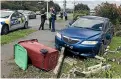  ??  ?? A police pursuit in Masterton ended in the arrest of a man suspected of the armed robbery of a service station on Thursday.