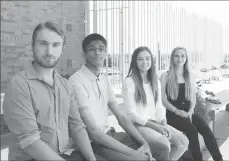  ?? Submitted photo by Jenn Vanderlaan ?? From left, volunteers Richard Camacho, Bhadra Pandya, Matea Obara and Katrina Taylor have received scholarshi­ps that will assist them in pursuing a career in health care.