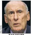  ??  ?? DAN COATS National intel director.