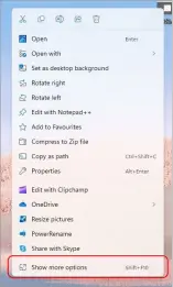  ?? ?? Click ‘Show more options’ in Windows 11’s right-click menu to attach files to emails