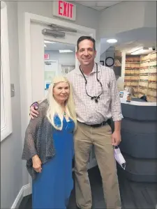  ?? SUBMITTED PHOTO ?? Florence Lauria, 94, dressed as Daenerys Targaryen, the fictional character in “Game of Thrones,” poses with Dr. Andrew Lieberman of Rose Tree Dental.