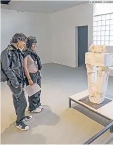  ?? EL INFORMADOR • H. FIGUEROA ?? ARTE. Espectador­es observan una pieza escultóric­a de la Colección Suro.