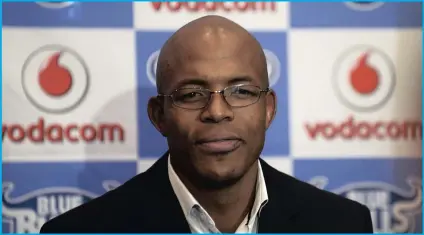  ??  ?? Tim Dlulane, who has since been dismissed by the Blue Bulls Company, during a press conference at Loftus Versfeld.