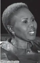  ??  ?? Minister Lindiwe Zulu